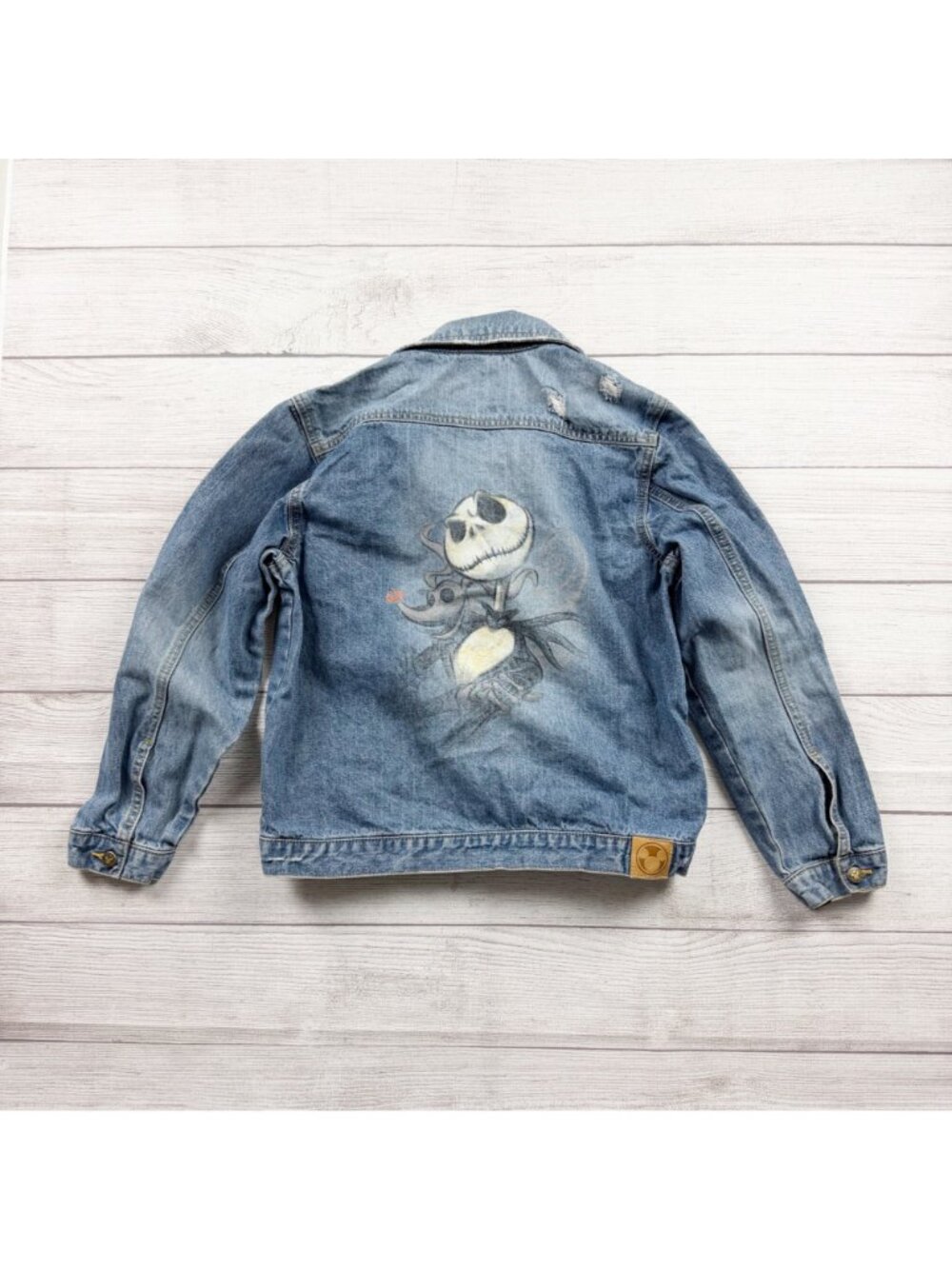 Disney Store Kids Nightmare Before Christmas Denim Jacket L 10-12